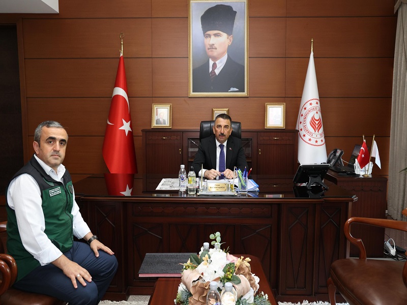 Vali Osman Hacıbektaşoğlu, DSİ Zonguldak Şube Müdürü Kürşat Coşkun’u Kabul Etti