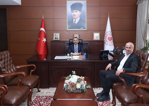 İl Genel Meclisi Başkanı Necdet Karaveli, Vali Osman Hacıbektaşoğlu’nu Makamında Ziyaret Etti